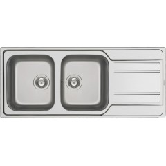 Pyramis Zeda Extra Ένθετος Νεροχύτης Inox Σατινέ 116x50cm Ασημί 107153600